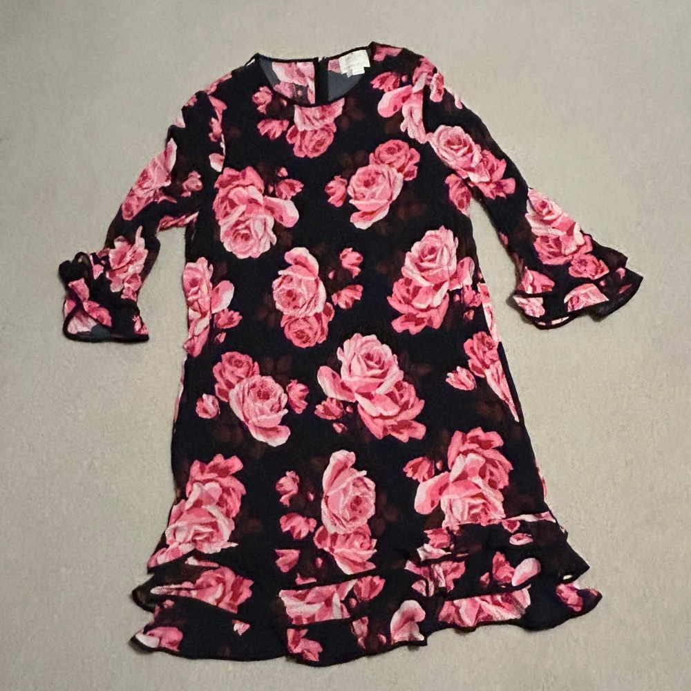 Kate Spade Rambling Rosa Floral Ruffle Hem Dress - Picture 5 of 8